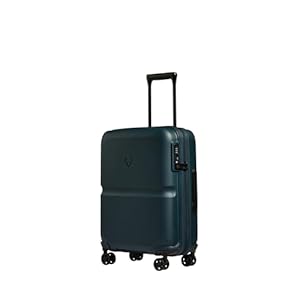 ANTLER – Single Stripe Hard Shell Cabin Suitcase, 55x40x20cm 39L, Lightweight, 4 Spinner Wheels – Adjustable Handle, Carry On Luggage Approved by easyjet, Ryanair & British Airways, TSA Lock – Indigo