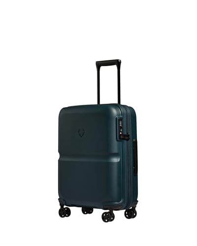 ANTLER - Single Stripe Hard Shell Cabin Suitcase, 55x40x20cm 39L, Lightweight, 4 Spinner Wheels - Adjustable Handle, Carry On Luggage Approved by easyjet, Ryanair & British Airways, TSA Lock - Indigo