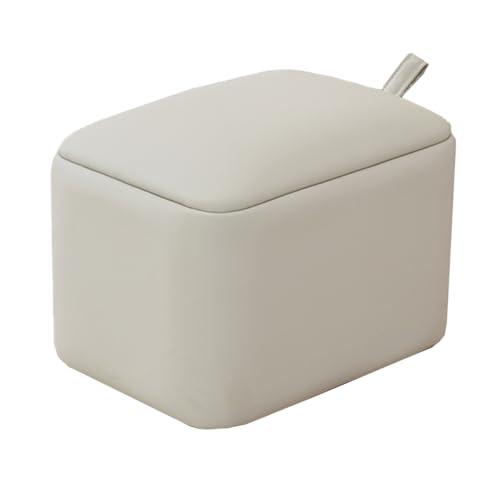 MSHGSKU Reposapiés otomano Moderno de Cuero - Elegante puf Acolchado para Sala de Estar, Banco Zapatero apilable, Asiento versátil para sofá, tocador, Dormitorio y Oficina - Decoración ele