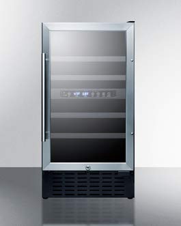 18 in. Undercounter Dual-Zone Wine Cellar with 28 Bottle Capacity Black