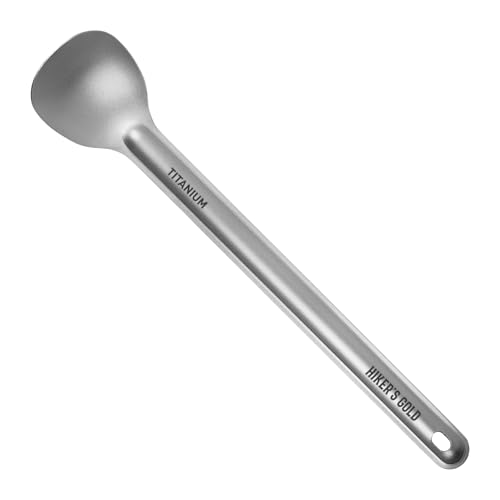 Hikers Gold Ultralight Titanium Spoon for Hiking Backpacking Camping