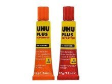 Zweikomponenten-Epoxidharzkleber UHU® plus sofortfest, Inhalt 35g, 5er-Pack