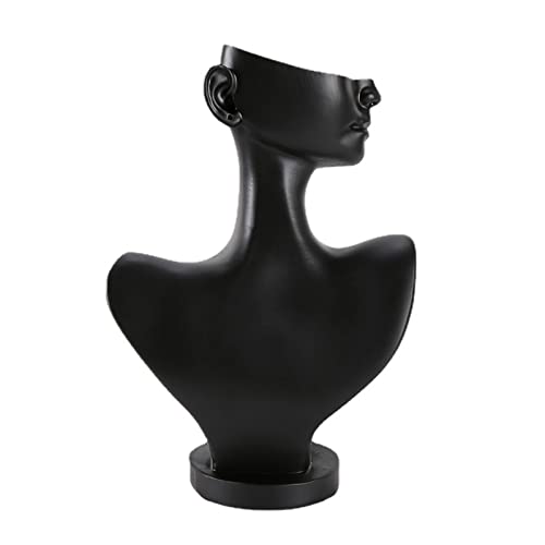 Organisateur de boucles d'oreilles et collier sur buste en résine antichoc