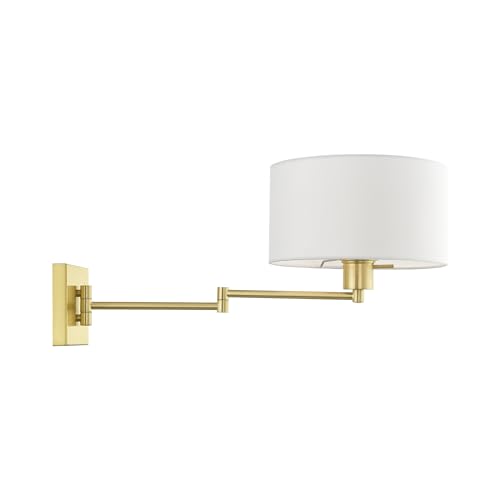 Image of Livex Lighting 40036-12 Arm Wall Lamps 1-Light Fixture, Brass