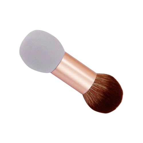 BIUDECO 1Pc Double Ended Makeup Brush Multi Functional Blush Tool for Loose Powder Convenient Dual Head Design for Professional Home and Travel Use Present for Makeup Lovers