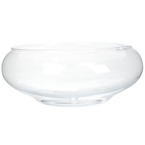 Xoeryoy Jardinière de Bol de Lotus, Bol Fleur Lotus Rond 6 Pouces, nénuphar Clair, Verre décoratif pour Fleur Plante hydroponique Poisson décor à la Maison