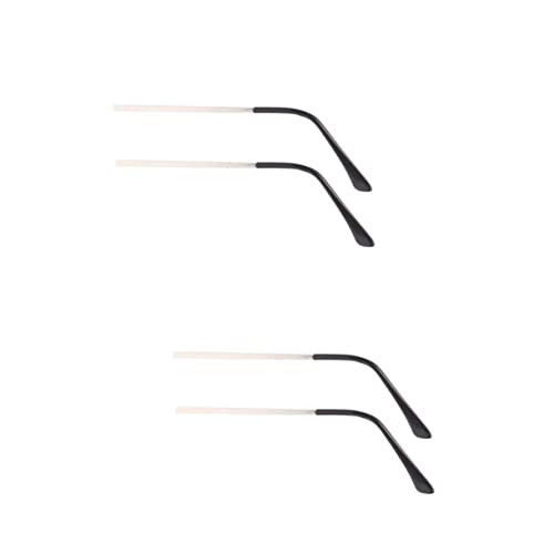 SOESFOUFU 2ペア 眼鏡の脚 メガネアーム メガネスト メガネ修理堂 サングラス腕 眼鏡の足 メガネホルダー グラスウェア グラス 金属製のメガネ 眼鏡交換 Silver プラスチック