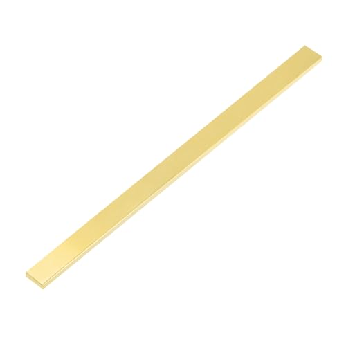 Image of sourcing map H62 Brass Flat Bar Stock, 0.08"x0.59"x14" Square Solid Brass Bar Stock Metal Sheet for Knife Making DIY Handicrafts Architectural Decoration Industry Thermal Conductivity