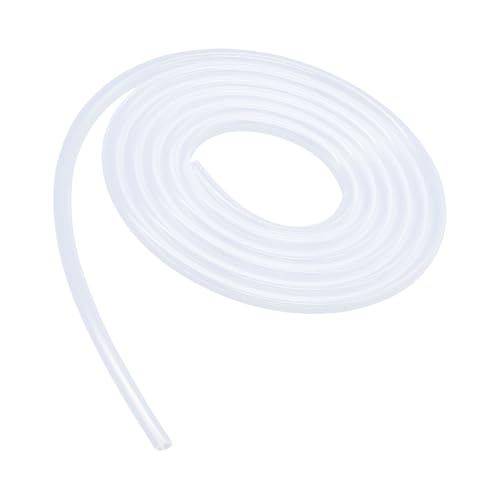 iMeistek 3 mm Innendurchmesser x 5 mm Außendurchmesser Silikonschlauch(4,5 m) Transparent,Flexibler Silikonschlauch Lebensmittelecht Luft-Wasser-Schlauch für Pumpen und Aquarien