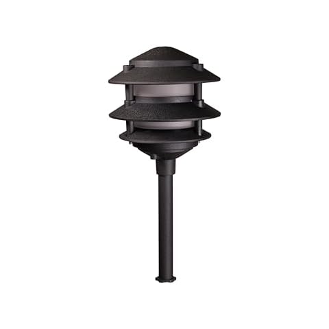 Best Pro Lighting 3W LED Black 3 Tier Pagoda Landscape Lighting Path Lighting Cover