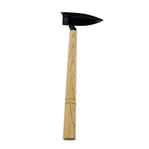 OFFSCH Triangle Gardening Hoe Wooden Handle Steel Hoes Garden Edging Tool for Transplanting