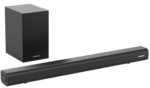 Grundig 2.1 Soundbar DSB 991 SW, mit Subwoofer, Slim Design, 90 Watt Ausgangsleistung, kabellose Verbindung, Bluetooth 5.4, HDMI (ARC-CEC), USB, Optischer- und Aux Eingang, Schwarz – Bild 3