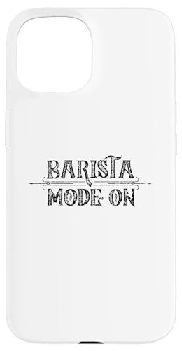 Barista Mode On カプチーノ コーヒーバー エスプレッソ バリスタ スマホケース iPhone 15 用