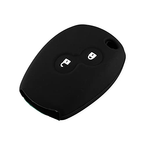 Happyit Car Key Case Cover Silicone for Renault 2 buttons Kangoo Scenic Megane Sandero Captur Twingo Modus Remote Control Cover (black) - Image 3
