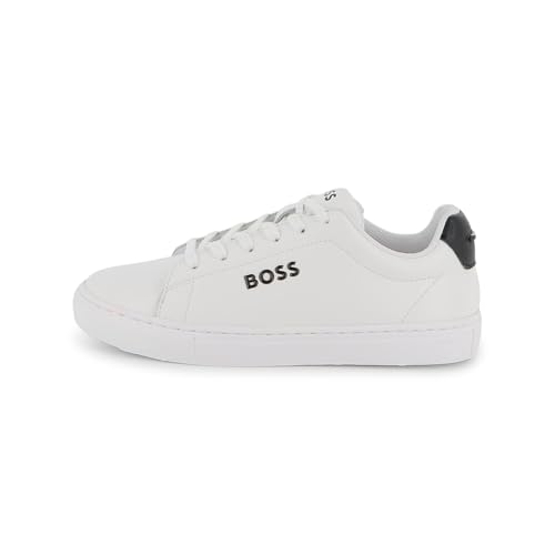 Trainers BOSS J53248 EU 30 pour enfant baskets basses en cuir noir et blanc chic