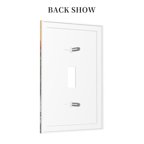 Decorative Light Switch Cover Plate Big Orange Frog Red Floral Wildflower 1 Gang Wall Plate Oversized Single Toggle Wall Cover Plate Jumbo Electrical Switchplate Faceplate