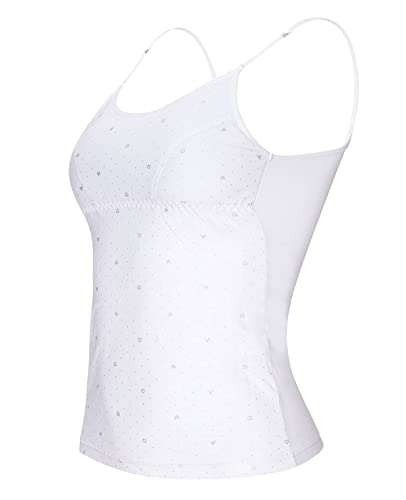 B2BODY Girls Camisole Undershirts with Shelf Bra – Cotton Girls Cami, Multi-Pack4