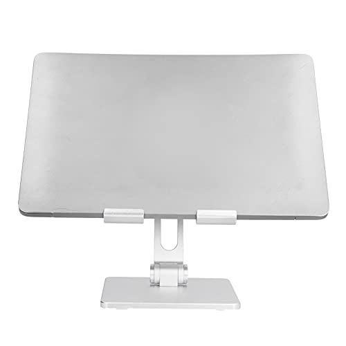 Xyntor Support de téléphone et Support de Tablette réglables |Alliage d'aluminium, Silicone antidérapant |Soulagement Ergonomique des douleurs au Cou et au Dos |Angle 180° et Trou de (Argent) – vue 4
