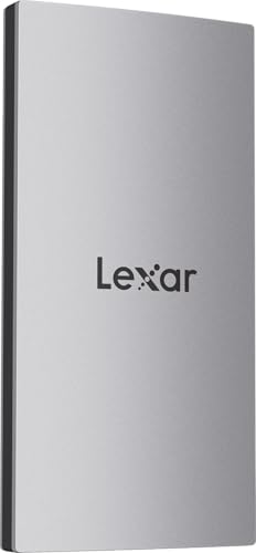 Lexar 2TB ES3 External SSD, Up to 1050MB/s Read, Storage Expansion, Compatible w/USB-C Smartphones, iPhone 15/16, PC, Mac, Tablets, Sleek & Sturdy Design, Silver (LES3XXX002T-RNSAU)