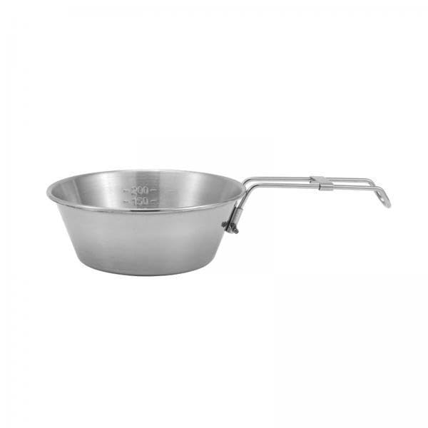 kowaku 2x 300ml Camping Bowl, Outdoor Foldable Portable Dinnerware Cooking Tableware, Stainless Steel Bowl for Hiking Fishing Barbecue Picnic