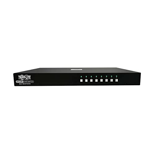 Image of Tripp Lite Secure KVM Switch 8-Port DisplayPort, United States Government NIAP-Certified PP4.0 Security, Common Access Card (CAC) Port, 4K @ 30Hz Video, TAA Compliant, 3-Year Warranty (B002-DP1AC8-N4)