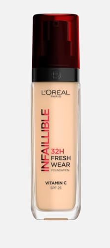 L'Oréal Paris Infaillible 24H Fresh Wear Make-Up in No. 125 Natural Rose, High Coverage, 30 ml