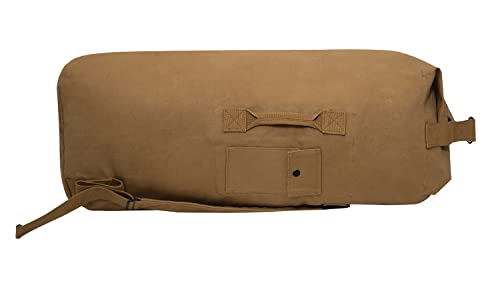 Rothco G.I. Style Canvas Double Strap Duffle Bag (Coyote Brown) - Image 4
