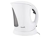 Depósito de 1,5 litro Kunt Hervidor Elétrico KWK-510, 2200 W, Deposito de 1.5L, Ergonómico, Apagado Automatico, Filtro Antimpurezas, Plástico, Blanco