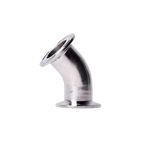 Raccord coude Tri Clamp 45° 89mm ferrule 106 plomberie inox 304 pour tube acier