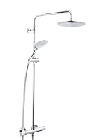 Bristan CR SHXDIVFF C Carre Exposed Fixed Head Bar Shower with Diverter and Kit, Chrome