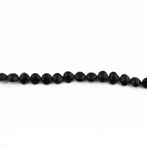 Perles onyx noir facettées sans défaut de perçage pour bijoux durables