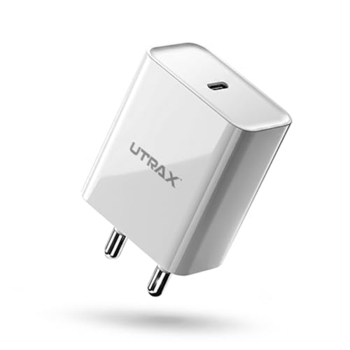 Image of UTRAX 33W GaN Fast Charger Adapter with USB-C PD 3.0 & PPS Technology | Type-C Wall Charger for iPhone 17 /16 /15 /14 Series, Samsung Galaxy S24 /S23 /S22, Nothing Phone, Google Pixel, iPad & All