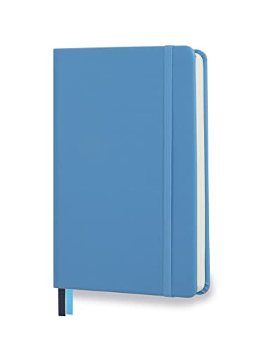 Carnet A5 à grille squared bleu avec couverture rigide en cuir PU