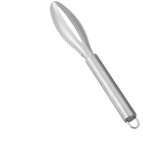 TEOZBLU Desescamador De Pescado, Raspador De Pescado, Escamador De Pescado, Raspador De Escamas De Acero Inoxidable, Elimina Escamas Más Limpio, Herramienta Profesional Para Cocina y Restaurante