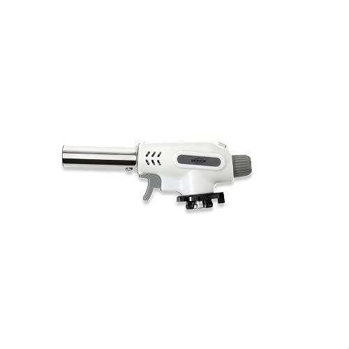 Maçarico Multiuso Com Regulagem De Chama Glacê 16,5cm, 16,5 x 3,8 x 6,5 cm, Aço Inox, Brinox