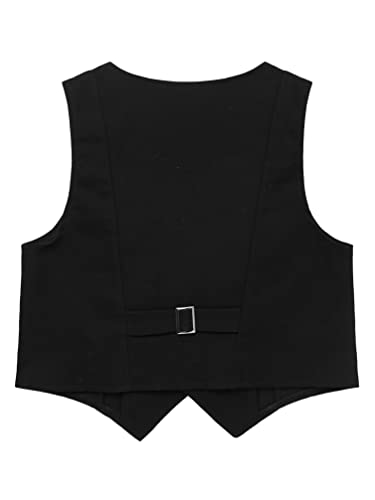 TiaoBug Kids Vest for Boys Formal Suit Vests 2 Buttons Tuxedo Dress Waistcoat Wedding Party Uniform Vest Tops2