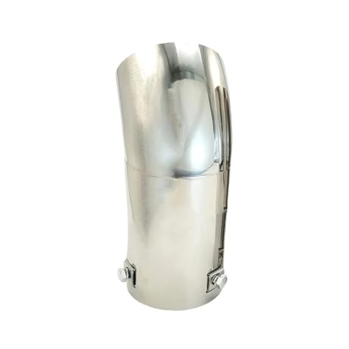 Tuyau d'échappement 76mm universel en inox argent avec garniture de gorge annulateur de bruit