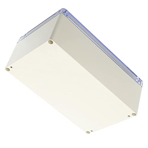 Youmile ABS Elektrische Anschlussdose 200x120x75 mm IP65 wasserdichte elektronische Projektgehäuse Box transparente Abdeckung für den Außenbereich mit 12P Klemmenblock, 4 Stück PG7 Kabelverschraubung