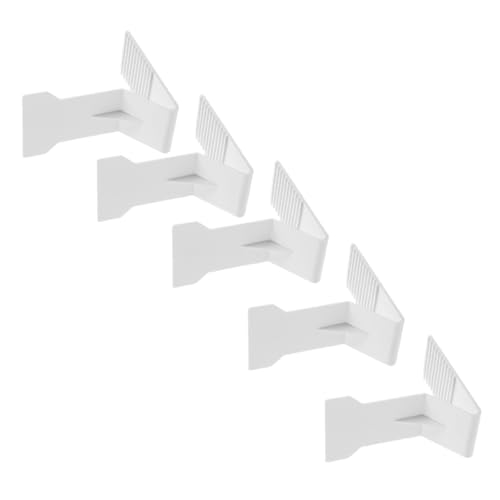 HAWILLOSCH Retail Display Racks Support Brackets 5 Pcs Plastic Food Service Shelf Dividers Bagged Food Stand for Supermarket