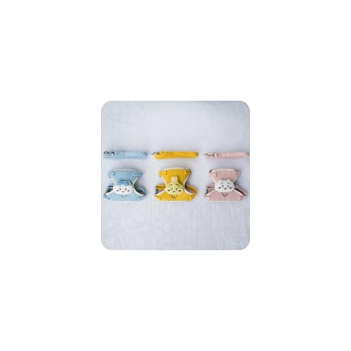 ちいかわ なんか小さくてかわいいやつ グッズ ちいかわ ハチワレ うさぎ ハーネス 小型犬用 猫用 軽量 牽引ロープ付 脱走防止ペット服 散歩 お出かけ かわいい 犬猫兼用 簡単装着 サイズ調節可 低摩擦 取り外しやすい (02,S)