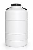 HELGUEFER - Bidon Agua 50L Boca Ancha | Deposito Agua PEHD Apto Uso Alimentario y ADR | Tapa con Obturador y Dos Asas Laterales | Bidon Reutilizable y Facil Llenado