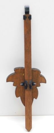 Generic Replacement for Cuckoo Clock Pendulum 2.5"" Maple Leaf with Flowers New Brown German Made 7""