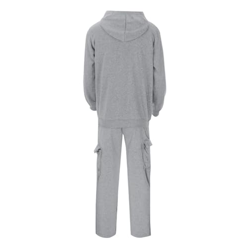 Ensemble homme confort gris M avec sweat capuche imprimé - 4