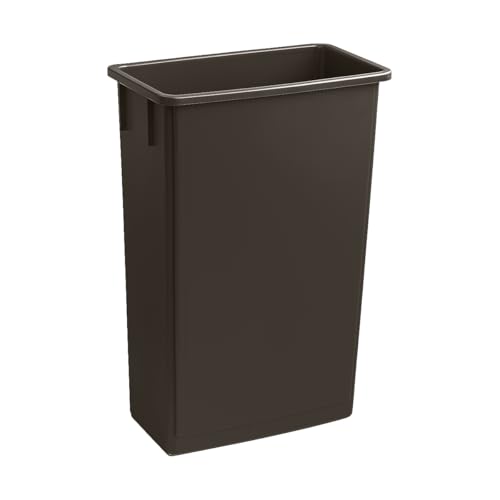 Caneca de basura rectangular slim de 23 galones marrón
