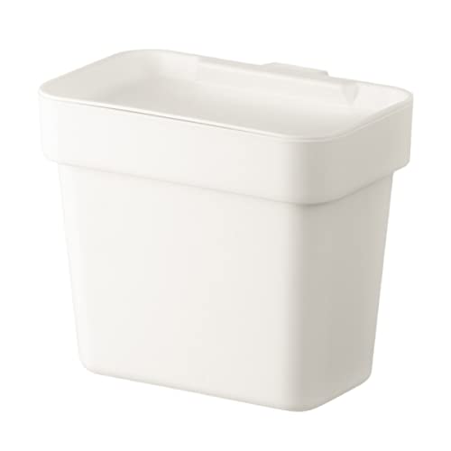 Caneca de basura rectangular colgante blanca de plástico