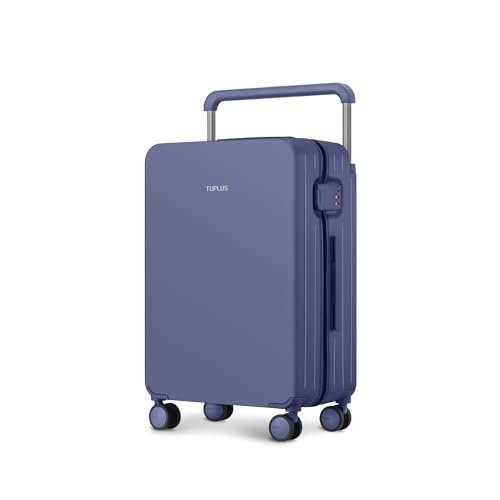 TUPLUS Maletín ligero de viaje con 4 ruedas, rígido, con cremallera, cierre TSA, serie Impression Classic, 67,5 cm - 61 L, color morado