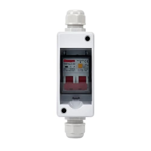 Boîte de distribution étanche IP65 AC 2 voies avec disjoncteur différentiel RCBO 63A