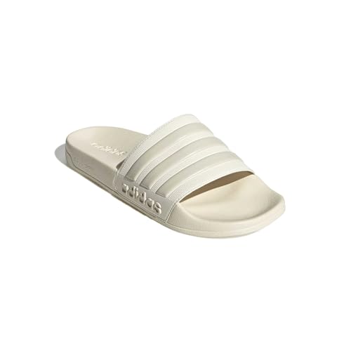 Image of adidas Women ADILETTE SHOWER Synthetic Swim Slide FTWWHT /GOLDMT /BOGOLD | LUT50