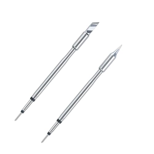 C245 Soldering Iron Tips, 2 Types Solder Tips C245-K/B, Soldering Tips Tool Replacement,Compatible with JBC Station of 100-150 watt, C245 Soldering Station Kit