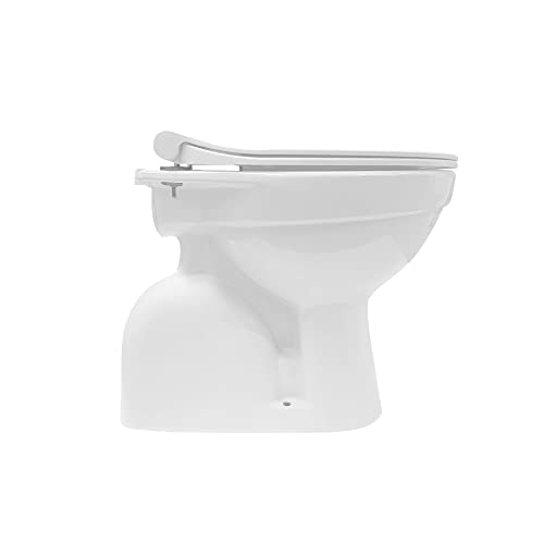 Toilette Abfluss Boden Stand-WC + Aufputzspülkasten + SoftClose Deckel – Bild 6